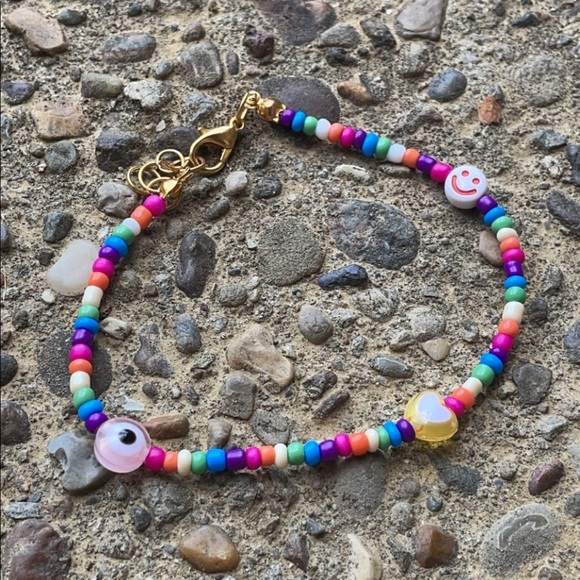 handmade colorful bracelet 💜🧿🤍🌈✨ - Picture 2 of 2